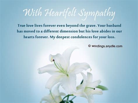 What To Write In A Sympathy Card For Sudden Loss Of Wife Quotes