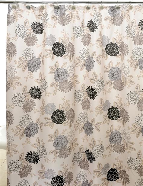 Waverly By Famous Home Fashions Cheri Grey Shower Curtain