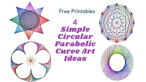 Parabolic Curve Circle Designs Curve Stitching Circle Designs