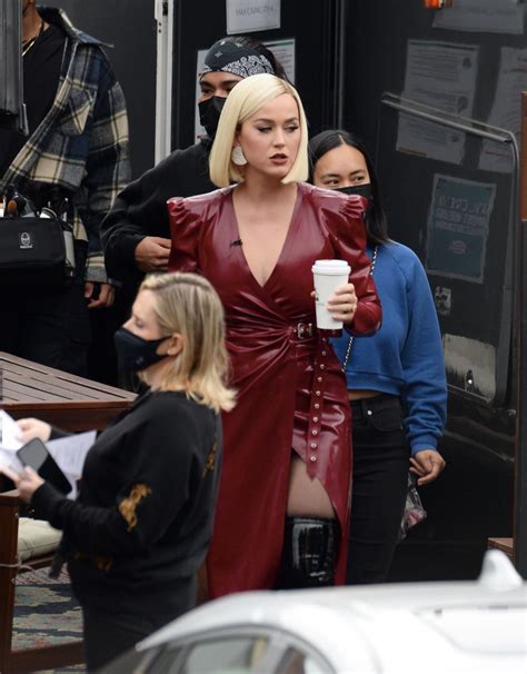 Katy Perry In A Red Leather Outfit American Idol Show In La 05162021 • Celebmafia
