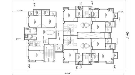 6 Unit Apartment Building Plans