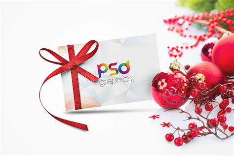 Keep customers coming back and help them spread the word. Christmas Gift Card Mockup Free PSD | PSD Graphics