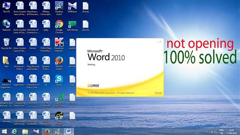 Ms Word Not Opening In Windows 10 Problem Solved 100 Youtube