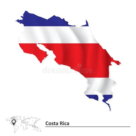 República De Costa Rica Mapa Ilustración Del Vector Ilustración De
