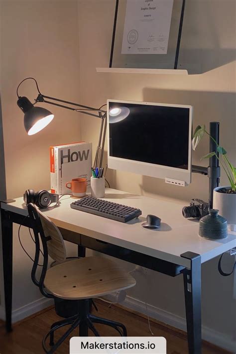 Retro Wfh Desk Setup With An Ikea Chair And Worktop In 2023 Imac