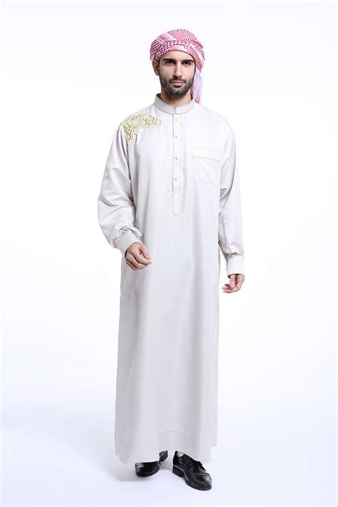 men dubai clothes muslim thobe abaya robe dishdasha islamic kaftan maxi dress ebay