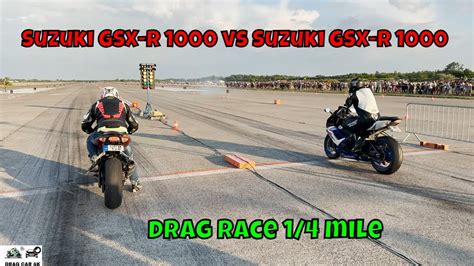 Suzuki Gsx R 1000 Vs Suzuki Gsx R 1000 Motorcycle Drag Race 14 Mile 🚦🚗