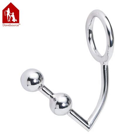 Davidsource 30mm Wide Stainless Steel Butt Plug Ass Hook With Cock Ring