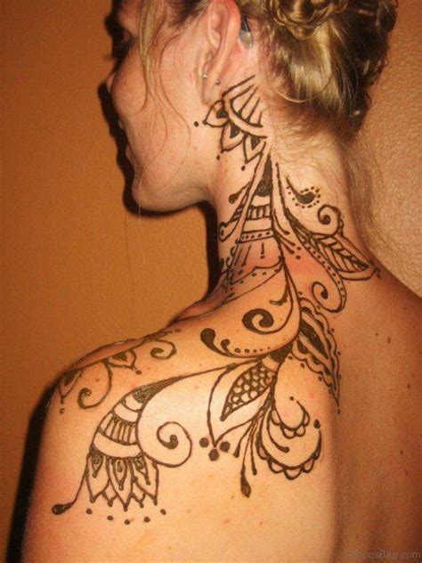 48 Elegant Henna Designer Shoulder Tattoos