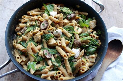 Easy vegan pumpkin pasta recipe. Chicken & Mushroom Pasta with Pumpkin Ricotta Sauce - Bombini Kitchen | Healthy eating, Mushroom ...