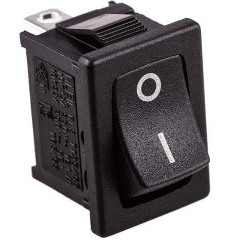 Black Rocker Switch Spst 2 Pin 205x247x144 Mm Cablematic