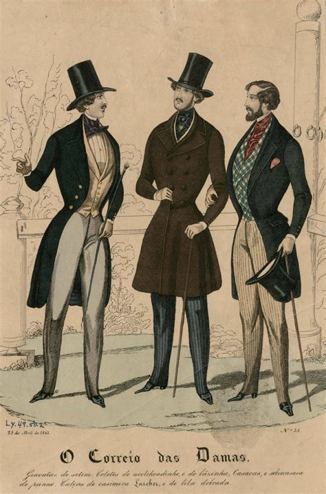 Very Doubtful Company — 1843 Fashion Plate A Man Wearing A Frock Coat