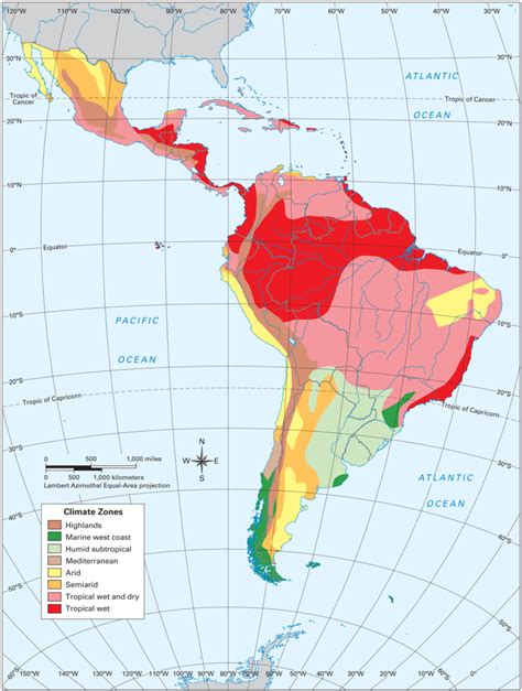 Climate Zones And Regions Of Latin America Diagram Quizlet