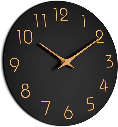 Buy Wall Clock Mosewa 10 Inch Black Wall Clocks Battery Operated