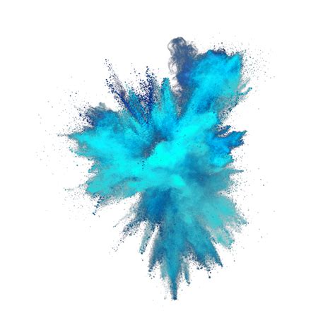 Blue Color Powder Explosion Png Transparent Background 700x700px
