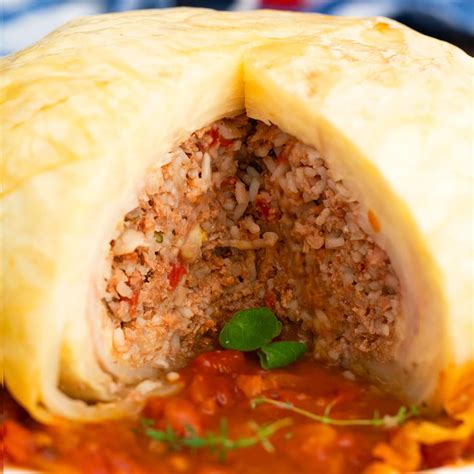 Stuffed Whole Cabbage Recipe Video Sweet And Savory Meals