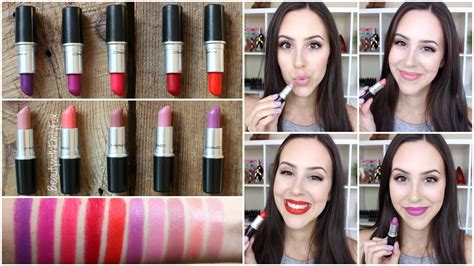 Top 10 Favorite Mac Lipsticks Mac Lipstick Collection 2015 Youtube