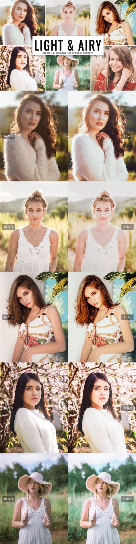 The light set (15 presets) offers. Light & Airy Lightroom Presets | Lightroom presets ...
