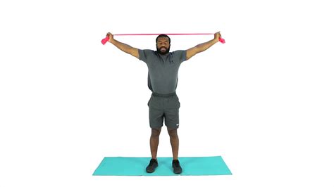 How To Do Chest Stretch With Resistance Band Stretching Demo Youtube