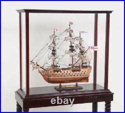 Hms Victory Lord Nelsons Flagship Wood Model Tall Ship With Floor