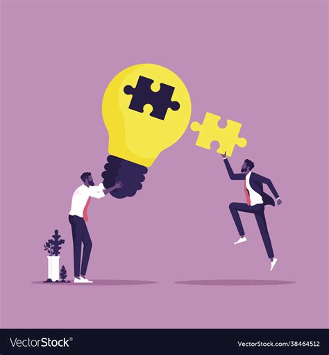 Creative Collaboration For Ideas Or Solutions Vector Image