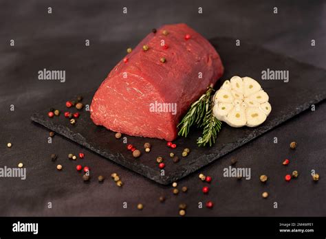 Food Photography Of Raw Beef Tenderloin Fillet Meat Sirloin Loin Steak Beefsteak