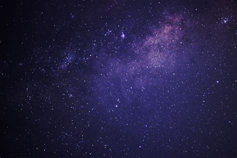 Purple Sky And Stars Royalty Free Stock Photo