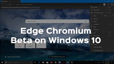 How To Install Edge Chromium Beta On Windows 10 Youtube