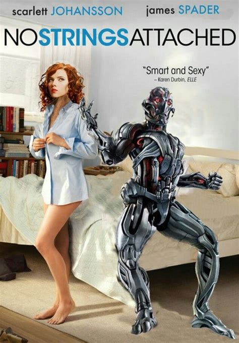 Black Widow And Ultron Star In No Strings Attached Mock Movie Poster