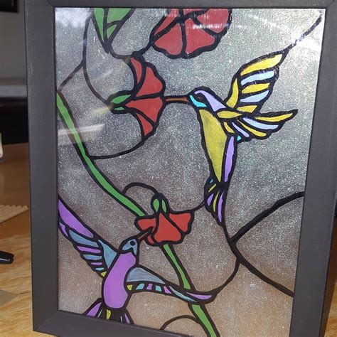 Faux Stained Glass Done On A Picture Frame With Simple Cost Effective Materials Mozaik