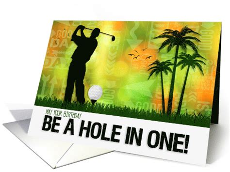 Birthday For A Golfer In A Golf Sports Theme Card 1235086
