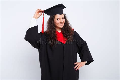 Female Student In Graduation Gown Stock Photo Image Of Education
