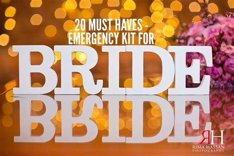 20 Must Haves Brides Emergency Kit Bride Emergency Kit Emergency