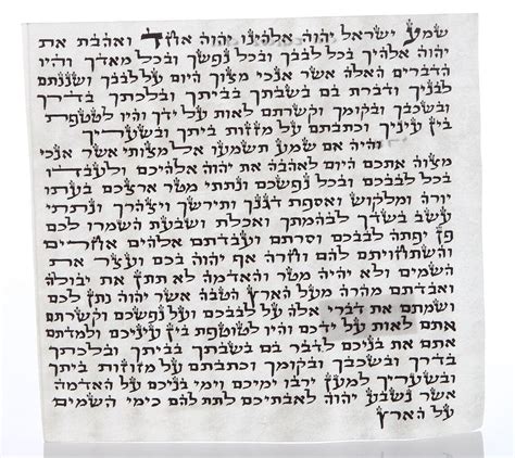 Jewish Mezuzah Scroll On Kosher Parchment