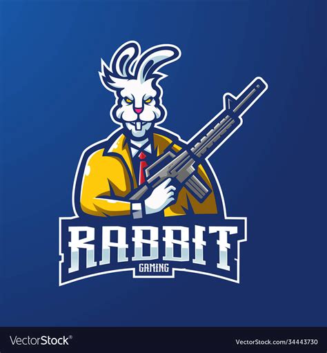 Rabbit Gaming Logo Royalty Free Vector Image Vectorstock