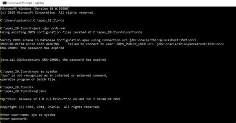 Qaium S It Demonstration Oracle Apex Password Expired Ora 28001 The Password Has Expired