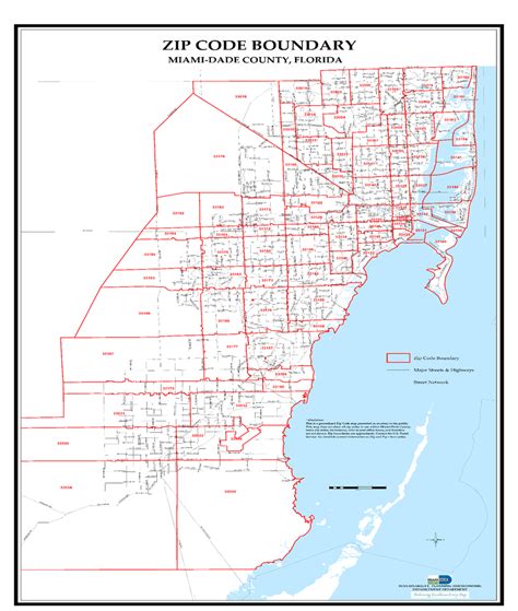 Map Of Miami Dade County Subdivided Into Zip Codes Download