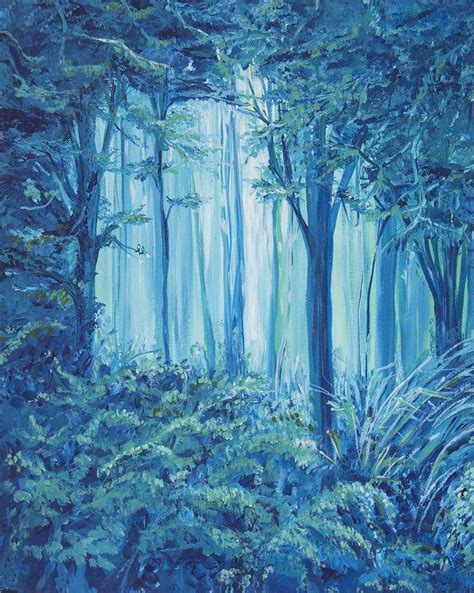Enchanted Forest Magical Nature Modern Acrylic Painting Painting By