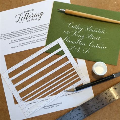 Free Envelope Lettering Line Guide Quills