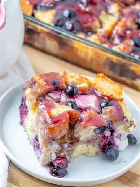 Overnight Blueberry French Toast Casserole Wishes And Dishes Recipe