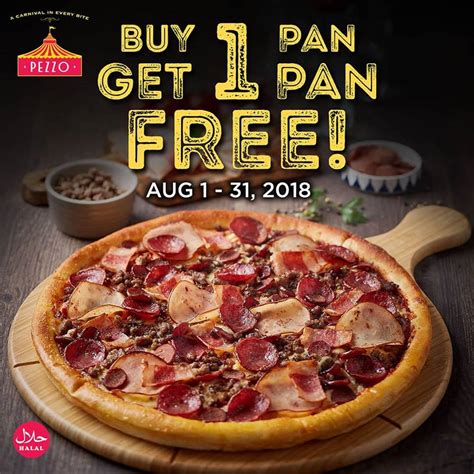 Pezzo Pizza Buy 1 Get One Pan Pizza Promo August 2018 Manila On Sale