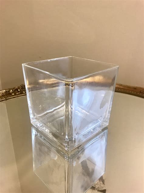 6 Square Glass Vases Eventlyst