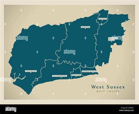 Map Sussex England