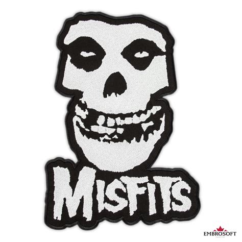 The Misfits Patch Embroidered Crimson Ghost Skull Horror Punk Music