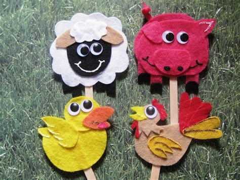 Ashleys Craft Corner Farm Animals On A Stick Animal Crafts For Kids