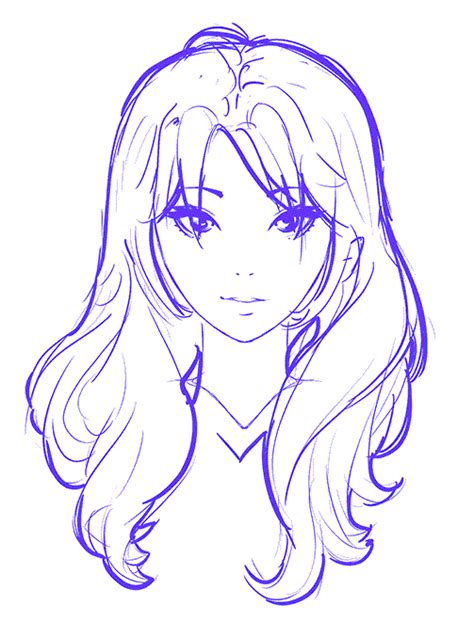 How To Draw Anime Hair Digital Art Line Art Is A Big Struggle In The