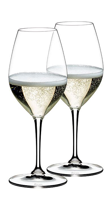 riedel vinum champagne glasses pair crystal classics