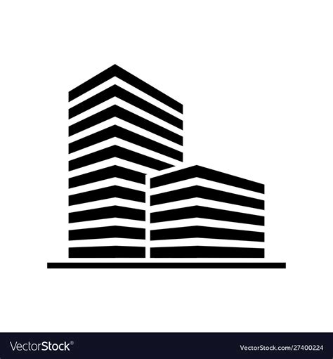 Modern Buildings Icon Royalty Free Vector Image