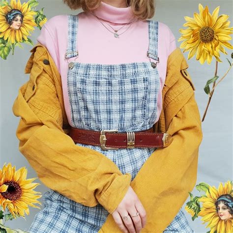 vintage outfit inspo dungarees sunflowers | Artsy outfit, Artsy ...