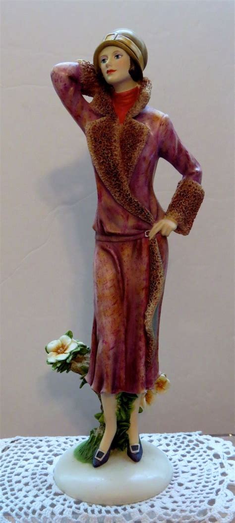 Art Deco Lovely Lady Resin Figurine 12 In Tall Tall